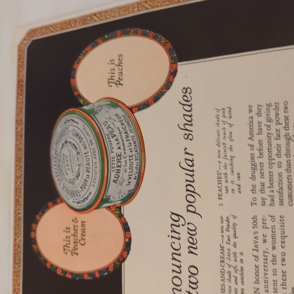 Java Face Powder Vtg Advertising Ad - Picture 3 of 8